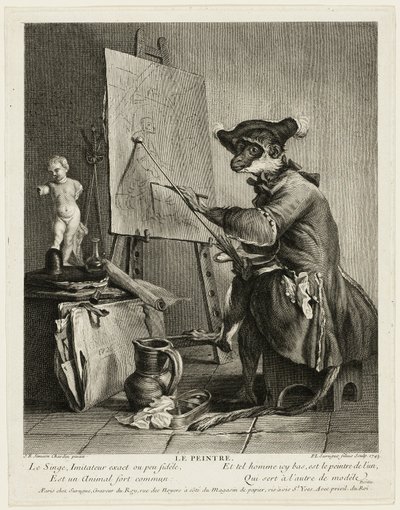 猴子画家 作者 Pierre Louis de Surugue