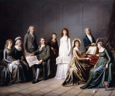 伯尔尼州州委总书记约翰·伯基及其家人的画像，1797年 作者 皮埃尔·尼古拉斯·莱格朗