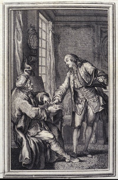 Les confeux indiscrets - 载于Jean La Fontaine的 "Tales et nouvelles en vers"。1776.插图：P.P. Choffard。 作者 皮埃尔·菲利普·肖法尔