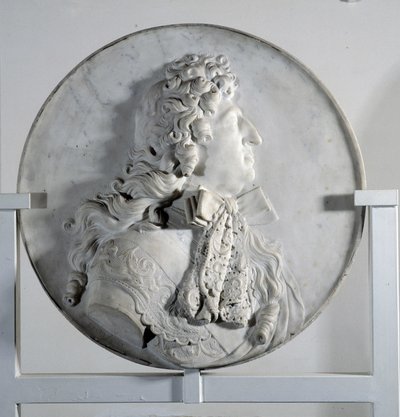 勋章（大理石）代表路易十四（1638-1715）的低浮雕 作者 Pierre Puget