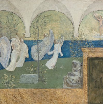 天才，光之使者，天才作品，灵感来自灵感缪斯的缪斯女神，1895年 作者 皮埃尔·普维斯·德·沙瓦纳
