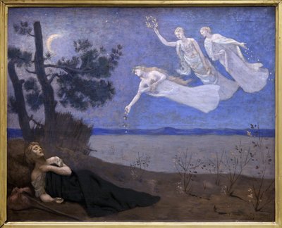 Le Reve（他在睡梦中看到爱情、荣耀和财富出现在他面前）（绘画） 作者 皮埃尔·普维斯·德·沙瓦纳