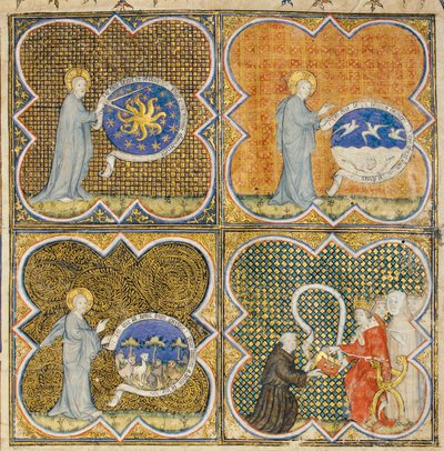 从让Corbechon的法语翻译“物性”，由缪英国人页，c.1390 作者 皮埃尔·雷米耶