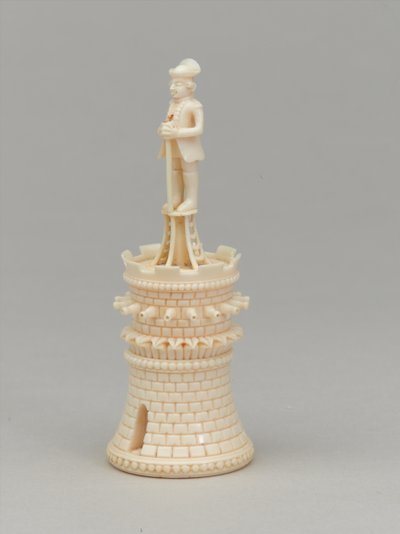 白鸦，棋子，印度，约1820年 作者 皮埃尔·西蒙·德奎