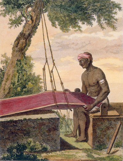 织布工，1782年。 作者 皮埃尔·桑纳拉特