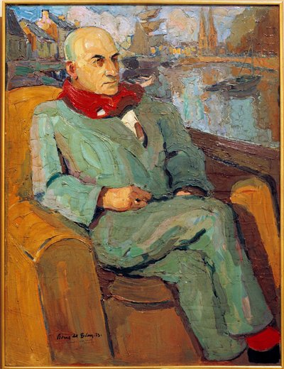 马克斯-雅各布（1876 - 1944 年）肖像。皮埃尔-德贝莱（1890-1947 年）的绘画，20 世纪。奥尔良，美术馆。 作者 皮埃尔·德·贝莱