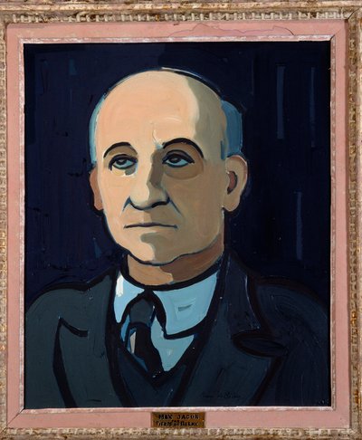 法国诗人马克斯·雅各布（Max Jacob，1876-1944 年）的肖像 皮埃尔·德·贝莱（Pierre de Belay，1890-1947 年）绘画，20 世纪奥尔良。 美术博物馆 作者 皮埃尔·德·贝莱