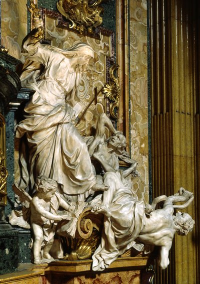 宗教颠覆异端和仇恨，c.1697（大理石） 作者 Pierre the Younger Le Gros