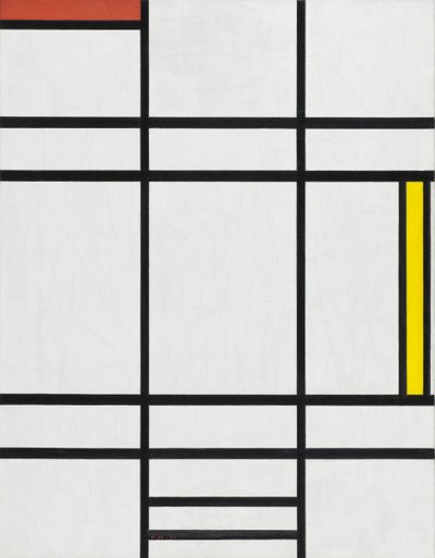 白色，红色和黄色的成分，1936年 作者 Piet Mondrian