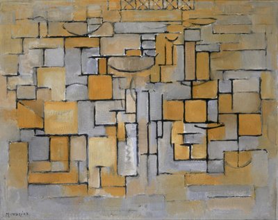 第二号画作 第十五号画作 第四号画作，1913年。 作者 彼得·蒙德里安