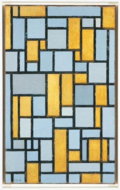 皮特·蒙德里安（Piet Mondrian，1872-1944年），《灰色与奥克雷》的构图，1918年 作者 彼得·蒙德里安