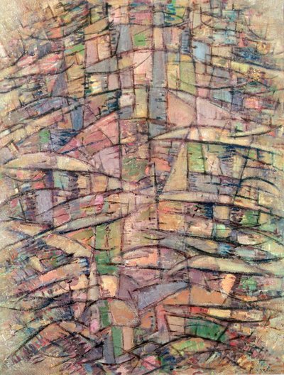 树（布面油画 作者 彼得·蒙德里安