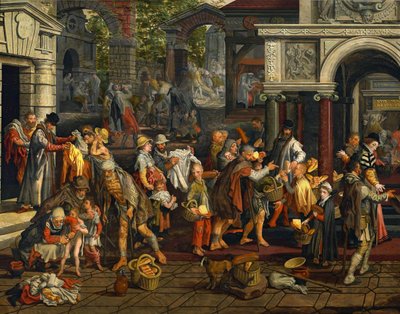 基督徒的仁慈行为（马太福音 25：35-36） 作者 彼得·埃森（Pieter Aertsen）