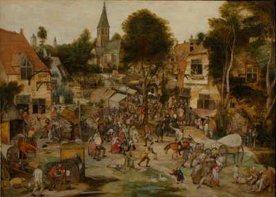1565年之前，村里的集市Kermis。 作者 彼得·巴尔滕