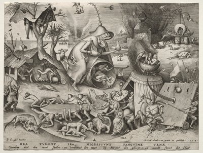 七大罪：愤怒。 作者 彼得·布鲁格（Pieter Bruegel）