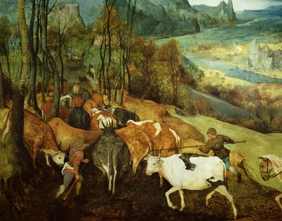 1564年秋季油的回归186444和556的面板细节 作者 彼得·布鲁格（Pieter Bruegel）