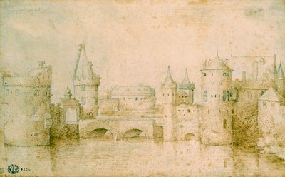 荷兰阿姆斯特丹的古代防御工事景观，1562年 作者 彼得·布鲁格（Pieter Bruegel）
