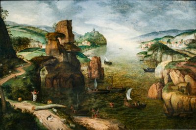 基督和使徒在加利利海 作者 彼得·布鲁格（Pieter Brueghel）