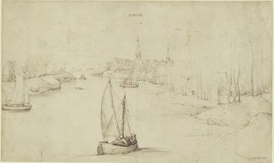 老彼得-勃鲁盖尔（Pieter Bruegel）--巴斯罗德河景观（Baasrode），KdZ 5763 作者 彼得·布鲁格（Pieter Brueghel）
