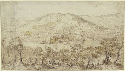 南部丘陵景观与修道院建筑 作者 彼得·布鲁格（Pieter Brueghel）