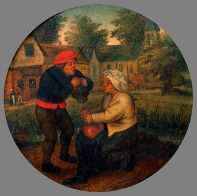 身份不明的佛兰德谚语，16世纪末17世纪 作者 彼得·布鲁格（Pieter Brueghel）