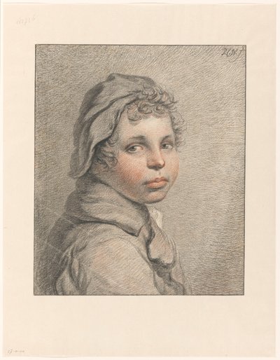 男孩的研究头像 作者 Pieter Christoffel Wonder（艺术家签名）