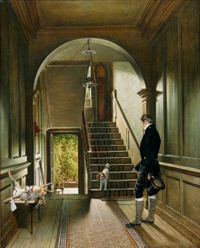 画家伦敦住所的楼梯，1828年 作者 彼得·克里斯托菲尔·旺德