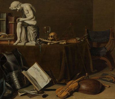 Vanitas 静物与 Spinario 作者 彼得·克拉斯