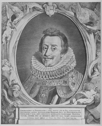 费迪南德二世，神圣罗马帝国皇帝，由Pieter van Sompel雕刻，1644年 作者 彼得·克拉斯·索特曼