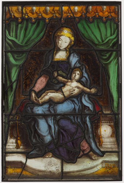 带圣母和圣婴的菱形图案 作者 Pieter Coecke van Aelst (I) (圈子)