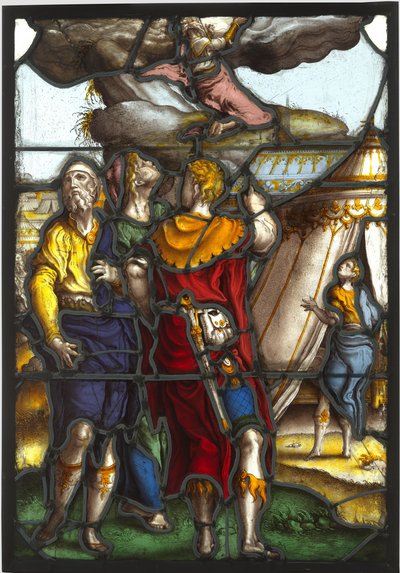 钻石描绘西奈山上的摩西 作者 Pieter Coecke van Aelst (I) (圈子)