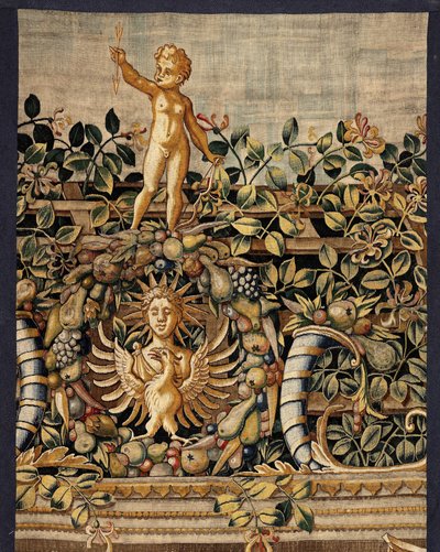 Vertumnus 和 Pomona：变身渔夫的 Vertumnus，约 1550 年（金、羊毛和丝绸） 作者 彼得·科克·范·阿尔斯特