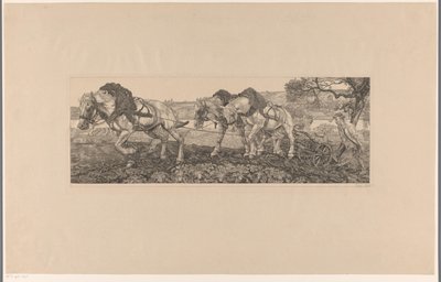 犁地的马（原名） 作者 Pieter Dupont（艺术家签名）