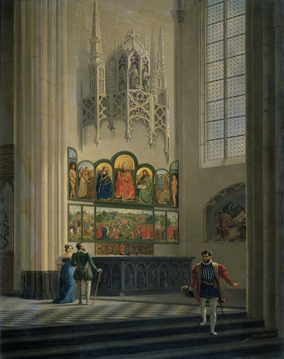 根特圣巴沃大教堂的根特祭坛画，1829年 作者 Pieter Frans De Noter