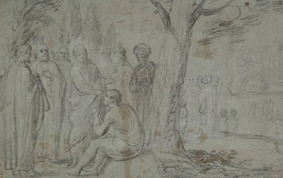 基督医治盲人（正面）；维纳斯与丘比特（背面） 作者 彼得·弗朗斯（Pieter Fransz）。德·格里伯