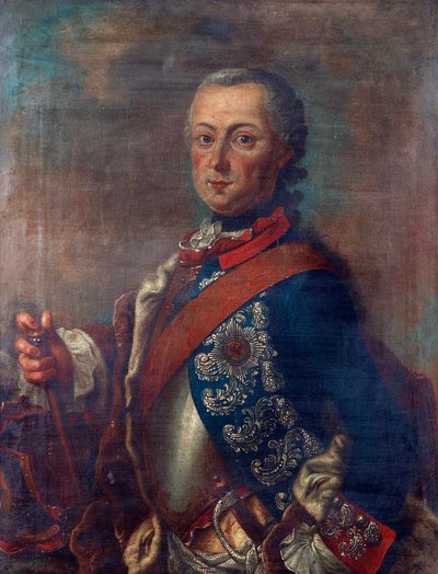Frederic II de Prusse, dit Frederic le Grand - Portrait of Frederick II of Prussia (1712-1786) par Pieter Frederik De la Croix (1709-1782), - Oil on canvas, 51x39 - Private Collection 作者 彼得·弗雷德里克·德拉克鲁瓦（Pieter Frederik de la Croix）