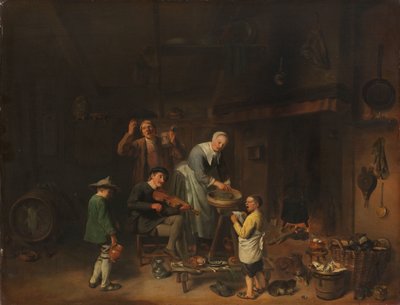 农民家庭唱歌 作者 彼得·科内利斯。 van Slingelandt（拒绝归因）