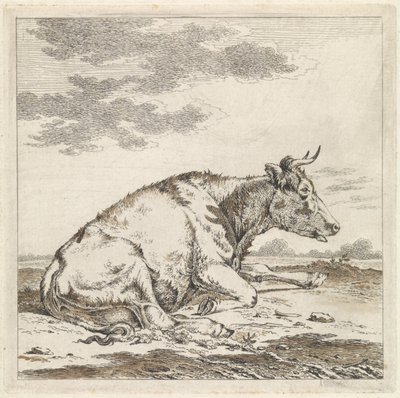 卧牛，向右 作者 Pieter Janson