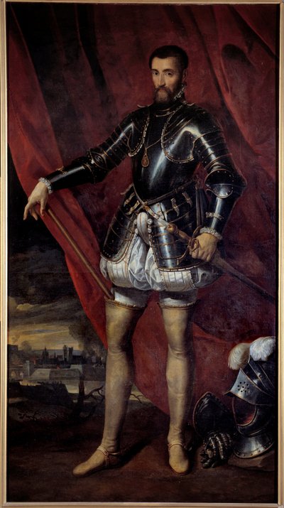 弗朗索瓦·德·洛林全长肖像，德吉斯公爵（1519-1563 年） Pieter Pourbus（1523-1584 年）（ec.flam.）绘画 17 世纪 Nancy，Musee des Beaux Arts 作者 彼得·詹斯（Pieter Jansz）。普尔布斯