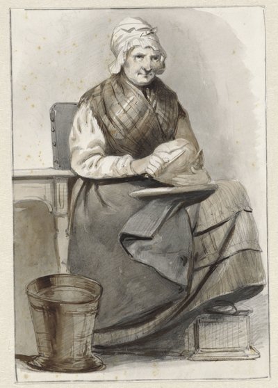 坐着的女人 作者 Pieter Marinus van de Laar（归属于）