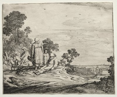 与农民的风景，1626年。 作者 彼得·莫林
