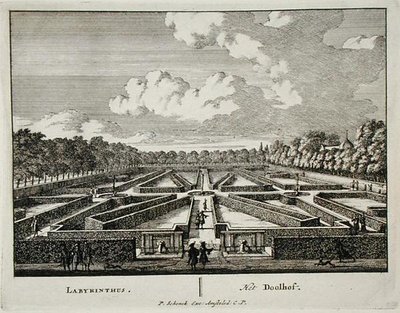 迷宫，出自《Admirandorum Quadruplex Spectaculum》，作者Jan van Call（1656-1703），1715年前出版（雕刻）。 作者 彼得·申克