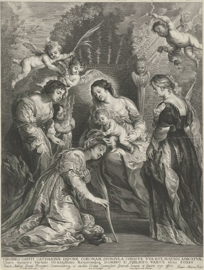 基督圣婴皇冠 H. Catharina 作者 彼得·德·约德 (II)