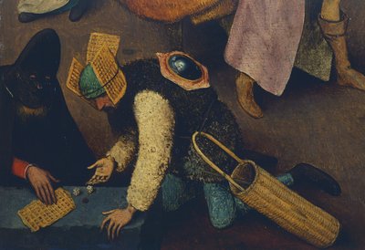 骰子玩家，嘉年华与四旬期之战的细节 作者 彼得·布鲁格（Pieter Bruegel）