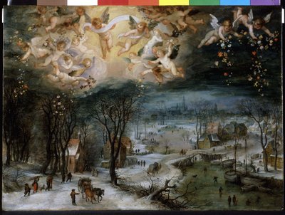 冬季景观 - 老彼得·勃鲁盖尔 (Pieter Bruegel) (1525/30 - 1569)。 作者 彼得·布鲁格（Pieter Bruegel）