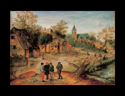 1634年与农民交谈的乡村景观 作者 彼得·布鲁格（Pieter Brueghel）