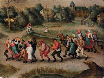 圣约翰的舞者在莫伦贝克，1592年 作者 彼得·布鲁格（Pieter Brueghel）