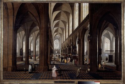 Pieter Neefs the Jeune (1620-1675) 的安特卫普大教堂的内部视图 作者 彼得·小尼尔斯