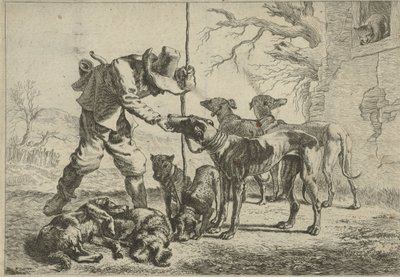 带着七条狗的猎人 作者 Pieter van Laer