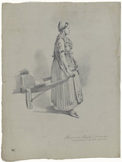 乌特勒支的拉车妇女
Femme du Peuple à Utrecht（物品上的标题） 作者 彼得·范·隆
